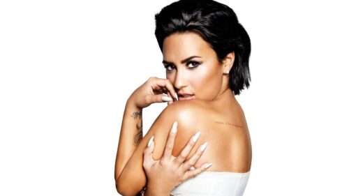 Demi Lovato Striking Portrait Studio Photography 4K Wallpaper