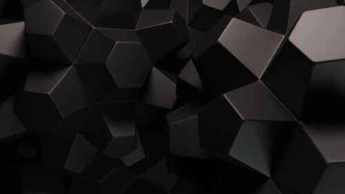 Minimalist Dark Matte Geometric 3D Shapes Desktop Wallpaper