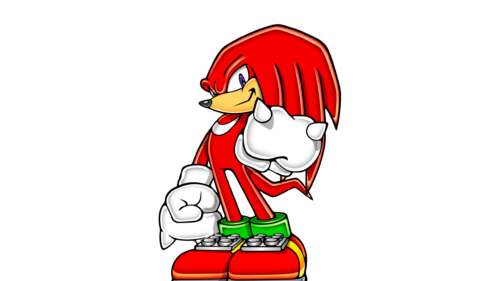 Knuckles the Echidna Sonic Character Minimalist Desktop Wallpaper