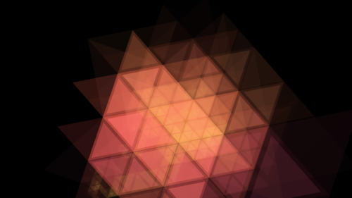 Abstract Glowing Geometric Triangle Pattern Dark Background PC Wallpaper