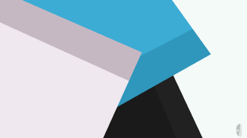 Minimalist Geometric Abstract Shapes Blue and Grey Desktop Wallpaper