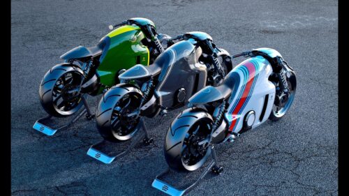 Lotus C-01 Futuristic Superbikes Trio 4K PC Wallpaper