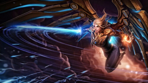 Kayle League of Legends Valkyrie Warrior with Radiant Blade 4K Wallpaper