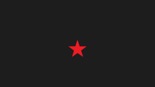 Minimalist Red Star on Dark Grey Background 4K PC Wallpaper