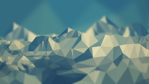 Minimalist Low Poly Geometric Mountain Landscape PC Wallpaper