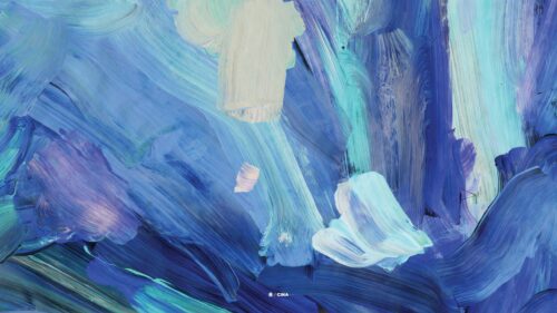 Abstract Blue Oil Paint Strokes Texture Artistic Desktop Wallpaper