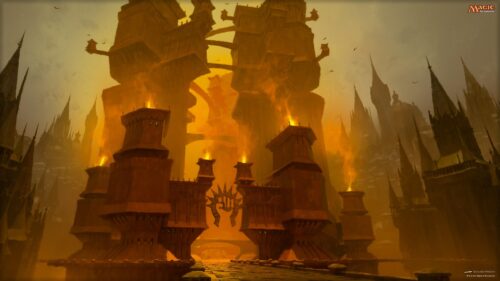 Epic Fantasy Gate of Boros Magic The Gathering Fortress PC Wallpaper