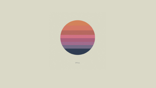Minimalist Gradient Circle Sunset Art Desktop Wallpaper