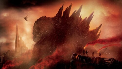 Godzilla Cinematic Battle in San Francisco 4K PC Wallpaper