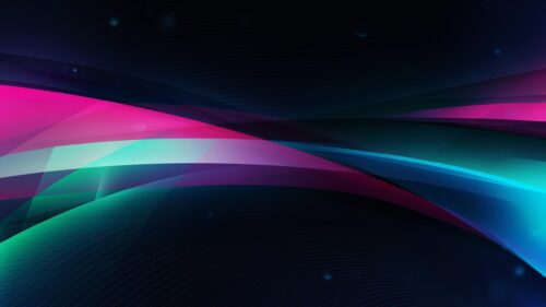 Abstract Neon Wave Dark Background 4K PC Wallpaper