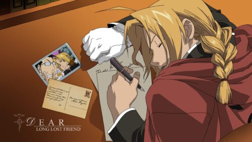 Edward Elric Writing a Letter Fullmetal Alchemist Desktop Wallpaper