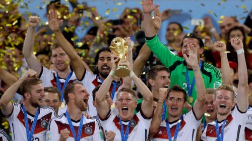 Germany National Football Team Celebrating 2014 World Cup Victory 4K Wallpaper