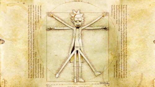 Rick Sanchez Vitruvian Man Parody Rick and Morty PC Wallpaper