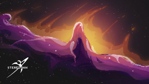 Stunning Pixel Art Nebula Space Landscape PC Wallpaper