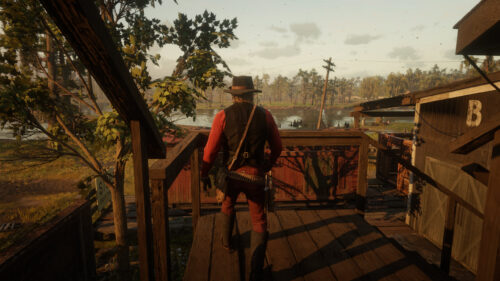 Arthur Morgan Looking Over Lemoyne Swamps Red Dead Redemption 2 PC Wallpaper