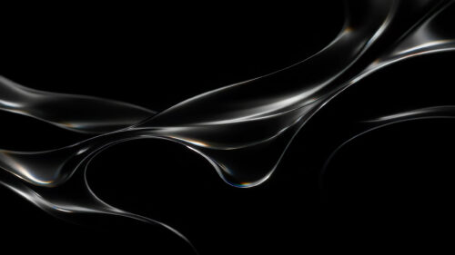 Elegant Abstract Black Liquid Wave 4K Desktop Wallpaper