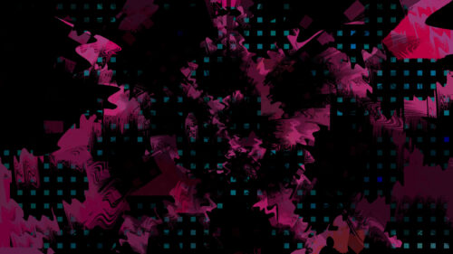 Abstract Pink Wavy Glitch Art Dark Background PC Wallpaper