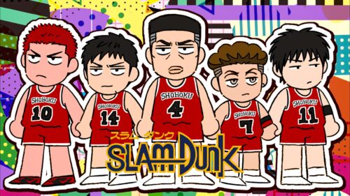 Chibi Shohoku Team Slam Dunk Characters Desktop Wallpaper