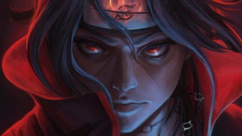 Itachi Uchiha Intense Sharingan Eyes Naruto Anime 4K PC Wallpaper