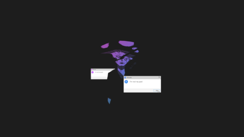 Minimalist Glitch Aesthetic Anime Girl with Windows Error Message PC Wallpaper