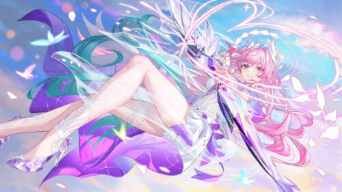 Elysia Honkai Impact 3rd Fantasy Archer Anime Girl 4K Wallpaper