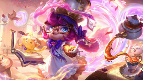 League of Legends Cafe Cuties Yuumi 4K Desktop Wallpaper