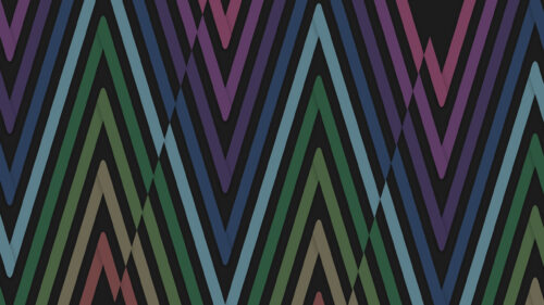 Abstract Colorful Chevron Zigzag Patterns Dark PC Wallpaper