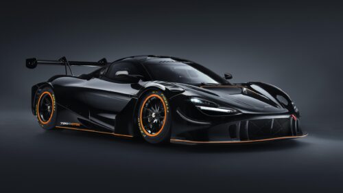 Stunning Black McLaren 720S GT3X Supercar Studio Shot 4K Wallpaper