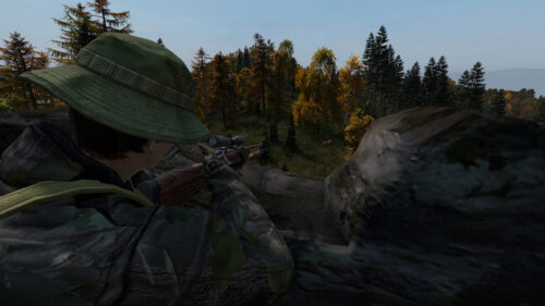 Sniper Hunting in Autumn Forest PC Wallpaper