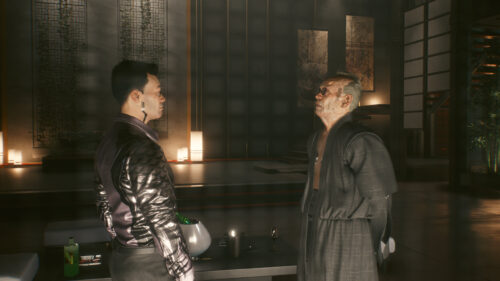 Cyberpunk 2077 Saburo Arasaka and Goro Takemura Cinematic 4K PC Wallpaper
