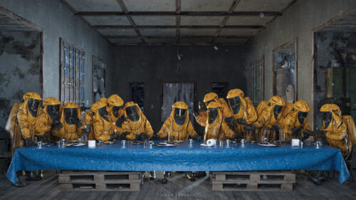 The Last Supper Hazmat Edition Surreal Art PC Wallpaper