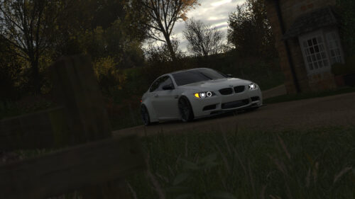 Modified White BMW M3 E92 Widebody Stanced PC Wallpaper