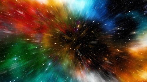 Stunning Multicolored Galactic Warp Speed Abstract 4K Wallpaper