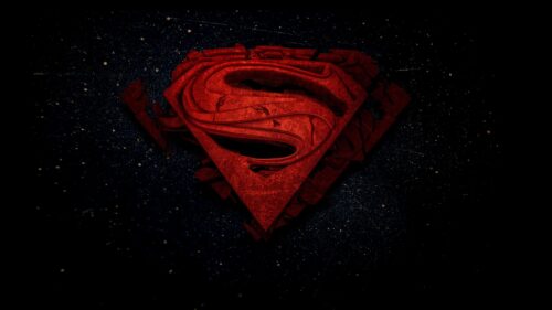 Dark Red Superman Logo Cinematic 4K PC Wallpaper