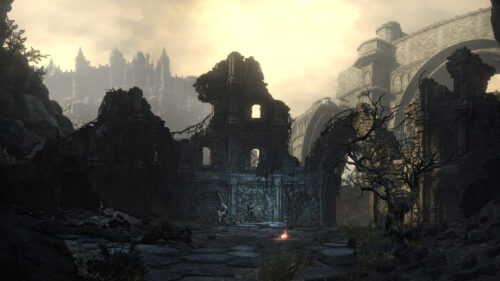 Dark Souls 3 Lothric Castle Ruins Fantasy Landscape 4K PC Wallpaper