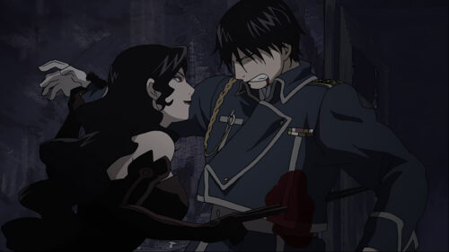 Roy Mustang and Lust Fullmetal Alchemist Combat Scene 4K Wallpaper