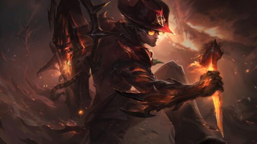 High Noon Twisted Fate League of Legends Fantasy Character 4K PC Wallpaper
