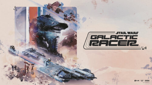 Star Wars Galactic Racer Action Scene 4K Desktop Wallpaper