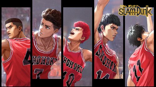 Slam Dunk Shohoku Team Basketball Players Anime PC Wallpaper