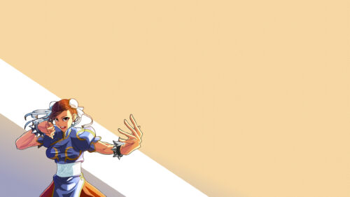 Chun Li Street Fighter Minimalist Anime Art Desktop Wallpaper