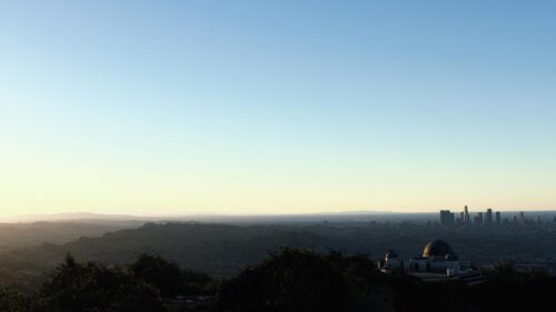 Breathtaking Los Angeles Skyline View with Griffith Observatory 4K Wallpaper