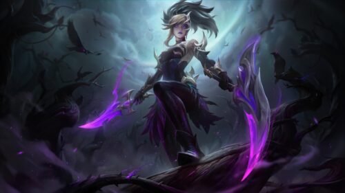 Coven Akali League of Legends Dark Fantasy Warrior 4K PC Wallpaper