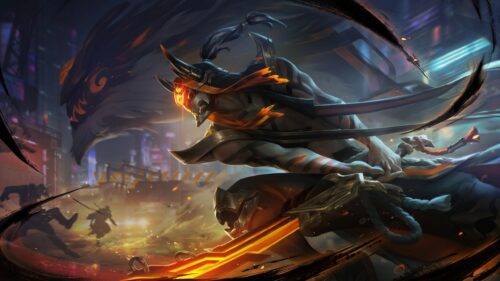Master Yi PsyOps Cybernetic Warrior League of Legends 4K PC Wallpaper