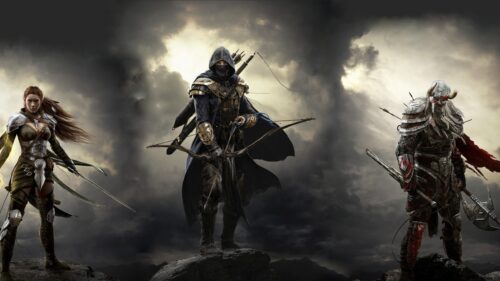 Epic Fantasy Warriors Elf Archer and Viking 4K Desktop Wallpaper