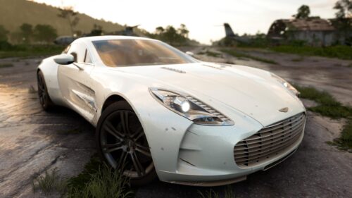 Stunning Dirty White Aston Martin One 77 Supercar PC Wallpaper