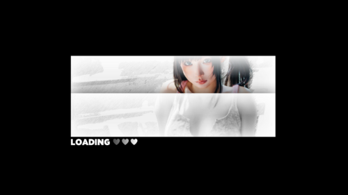 Minimalist Loading Screen Anime Girl Aesthetic Desktop Wallpaper