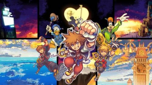 Kingdom Hearts Sora Donald Goofy Dynamic Collage 4K PC Wallpaper