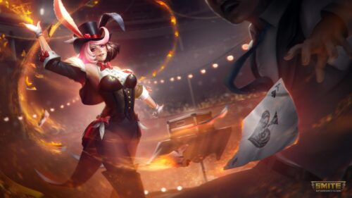 Magical Bunny Girl Smite Izanami Circus Skin 4K PC Wallpaper