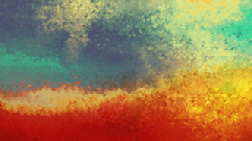 Abstract Colorful Geometric Triangle Mosaic Gradient 4K Wallpaper