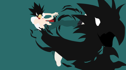 Minimalist Fumikage Tokoyami and Dark Shadow My Hero Academia 4K Wallpaper
